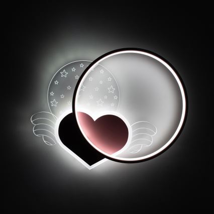 Brilagi - Luminária de teto infantil LOVE LED/48W/230V 3000/4500/6000K rosa