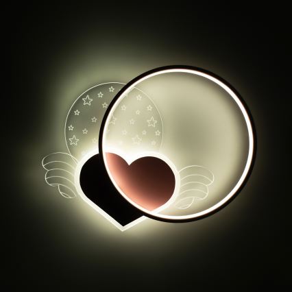 Brilagi - Luminária de teto infantil LOVE LED/48W/230V 3000/4500/6000K rosa