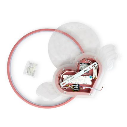 Brilagi - Luminária de teto infantil LOVE LED/48W/230V 3000/4500/6000K rosa