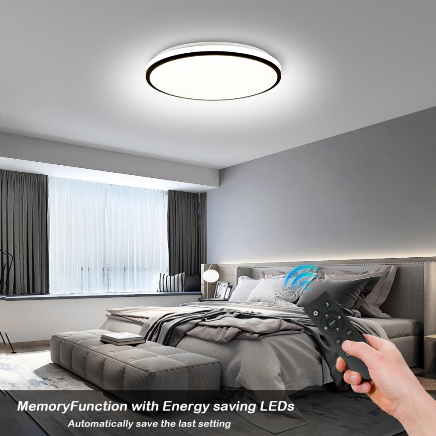 Brilagi - Luminária de teto LED regulável SMART LED/24W/230V Ø 38 cm 3000-6000K Wi-Fi Tuya Beacon + comando remoto