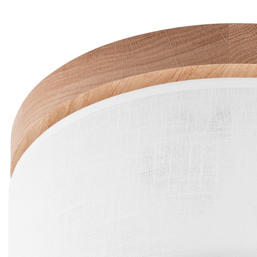 Brilagi - Luminária de Teto LED BELLADONNA 1xE27/15W/230V diâmetro 30 cm branco/carvalho