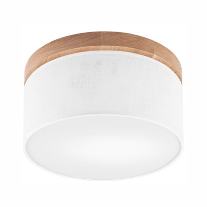 Brilagi - Luminária de Teto LED BELLADONNA 1xE27/15W/230V diâmetro 30 cm branco/carvalho