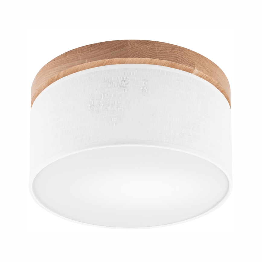 Brilagi - Luminária de Teto LED BELLADONNA 1xE27/15W/230V diâmetro 30 cm branco/carvalho