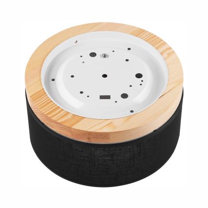 Brilagi - Luminária de Teto LED BELLADONNA 1xE27/15W/230V diâmetro 30 cm preto/pinho