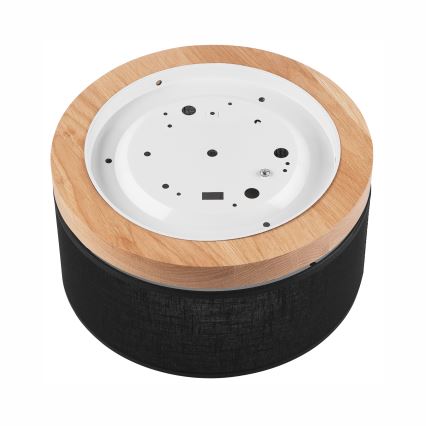 Brilagi - Luminária de Teto LED BELLADONNA 1xE27/15W/230V diâmetro 30 cm preto/carvalho