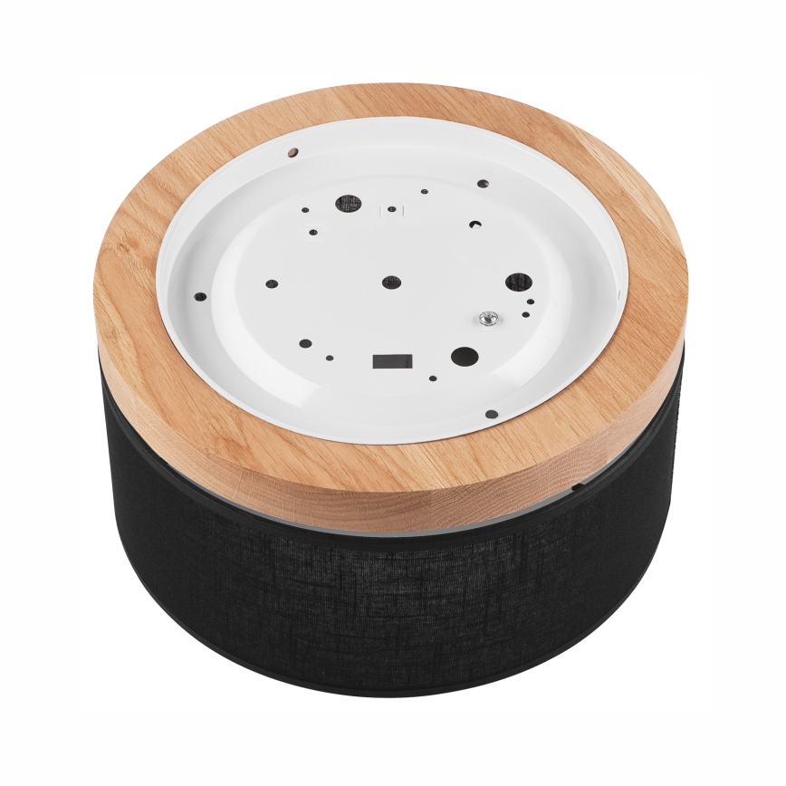 Brilagi - Luminária de Teto LED BELLADONNA 1xE27/15W/230V diâmetro 30 cm preto/carvalho