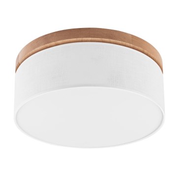 Brilagi - Luminária de Teto LED BELLADONNA 2xE27/15W/230V diâmetro 40 cm branco/carvalho