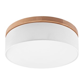 Brilagi - Luminária de Teto LED BELLADONNA 3xE27/15W/230V diâmetro 50 cm branco/carvalho