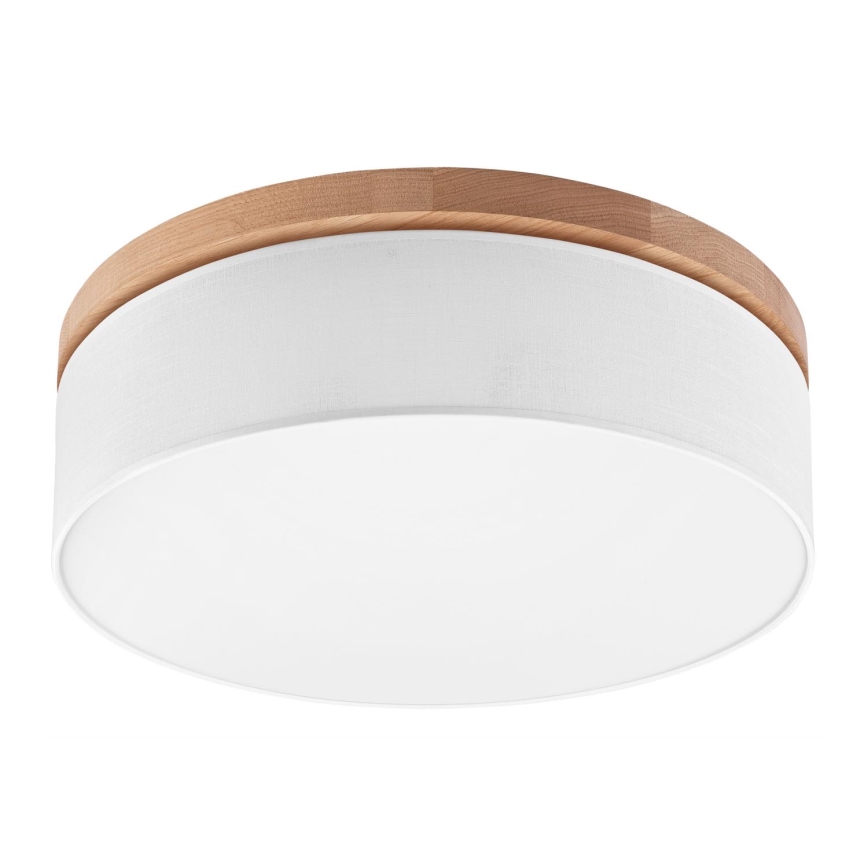 Brilagi - Luminária de Teto LED BELLADONNA 3xE27/15W/230V diâmetro 50 cm branco/carvalho