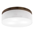 Brilagi - Luminária de Teto LED BELLADONNA 3xE27/15W/230V diâmetro 50 cm branco/carvalho nogueira