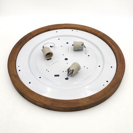 BRILAGI - Candeeiro de tecto LED BELLADONNA 3xE27/15W/230V Ø 50 cm branco/carvalho-cerejeira