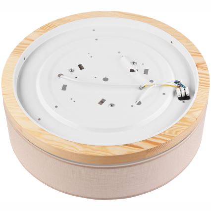 Brilagi - Luminária de Teto LED BELLADONNA 3xE27/15W/230V diâmetro 50 cm bege/pinho