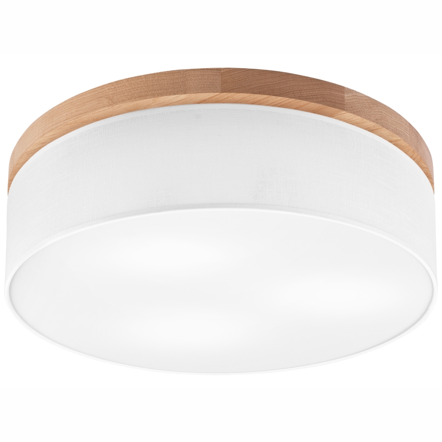 Brilagi - Luminária de Teto LED BELLADONNA 3xE27/15W/230V diâmetro 50 cm branco/carvalho