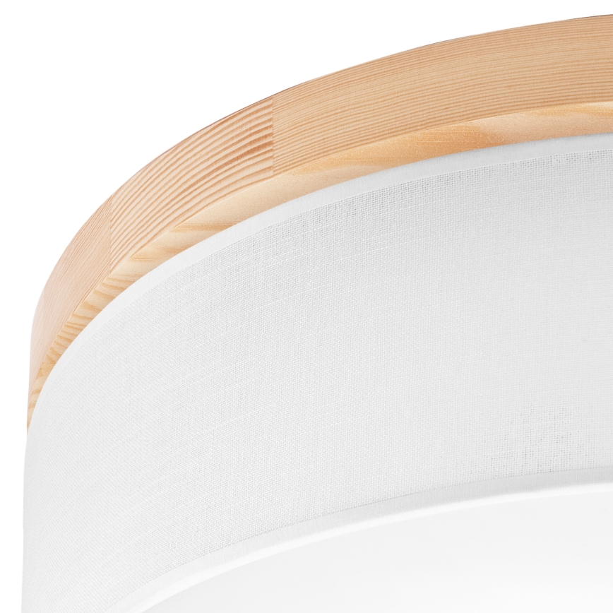 Brilagi - Luminária de Teto LED BELLADONNA 3xE27/15W/230V diâmetro 50 cm branco/pinho