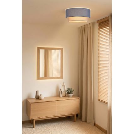 Brilagi - Luminária de teto LED BOHO ECO 1xE27/10W/230V diâmetro 40 cm azul/creme