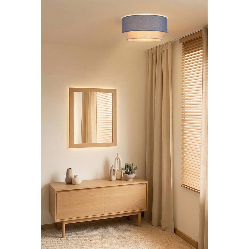 Brilagi - Luminária de teto LED BOHO ECO 1xE27/10W/230V diâmetro 40 cm azul/creme