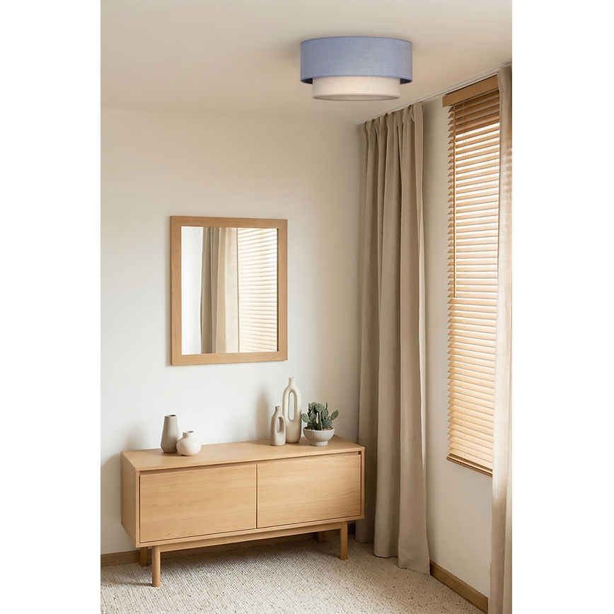 Brilagi - Luminária de teto LED BOHO ECO 1xE27/10W/230V diâmetro 40 cm azul/creme