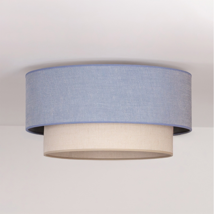 Brilagi - Luminária de teto LED BOHO ECO 1xE27/10W/230V diâmetro 40 cm azul/creme