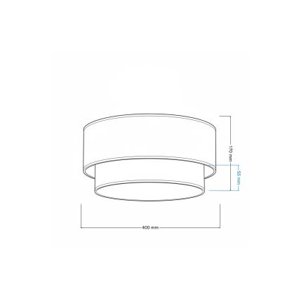 Brilagi - Luminária de teto LED BOHO ECO 1xE27/10W/230V diâmetro 40 cm azul/creme