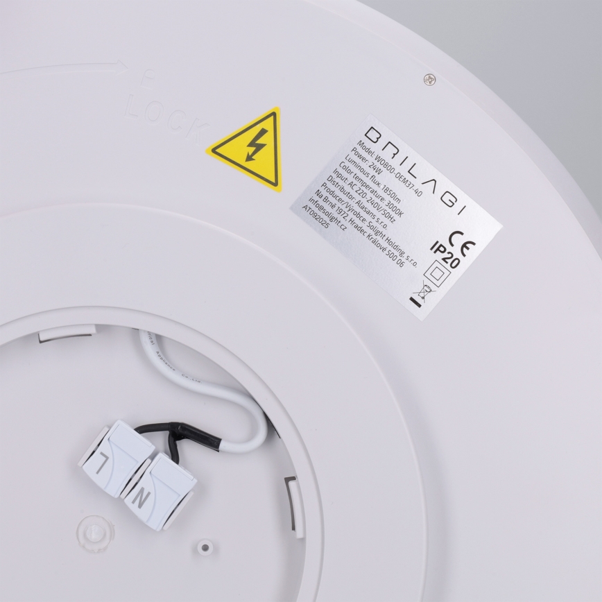 Brilagi - Luminária de teto LED CARLOS LED/24W/230V diâmetro 40 cm branca