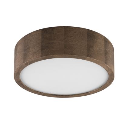 Brilagi - Luminária de teto LED CARVALHO 1xE27/15W/230V acabamento carvalho/nogueira Ø 27 cm
