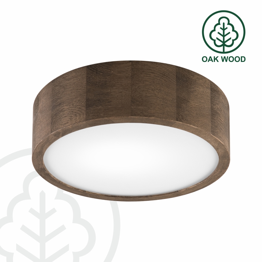 Brilagi - Luminária de teto LED CARVALHO 1xE27/15W/230V acabamento carvalho/nogueira Ø 27 cm