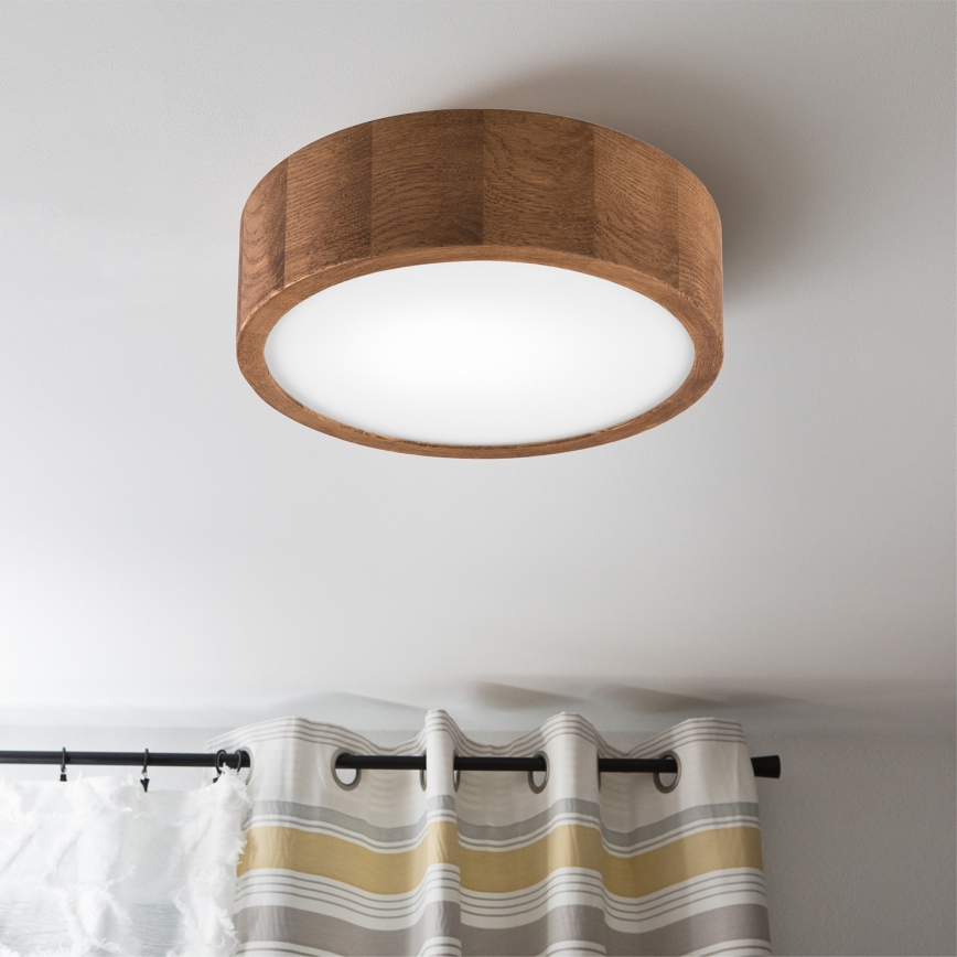 Brilagi - Luminária de Teto LED CARVALHO 1xE27/15W/230V carvalho/cerejeira Ø 27 cm