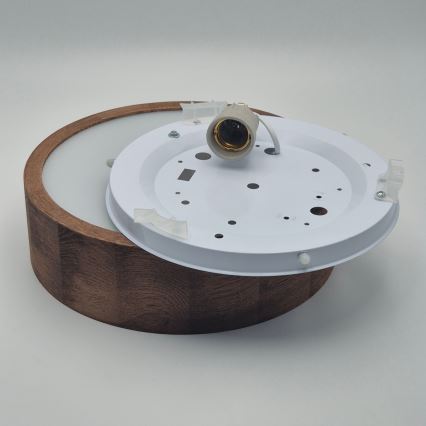 Brilagi - Luminária de Teto LED CARVALHO 1xE27/15W/230V carvalho/cerejeira Ø 27 cm