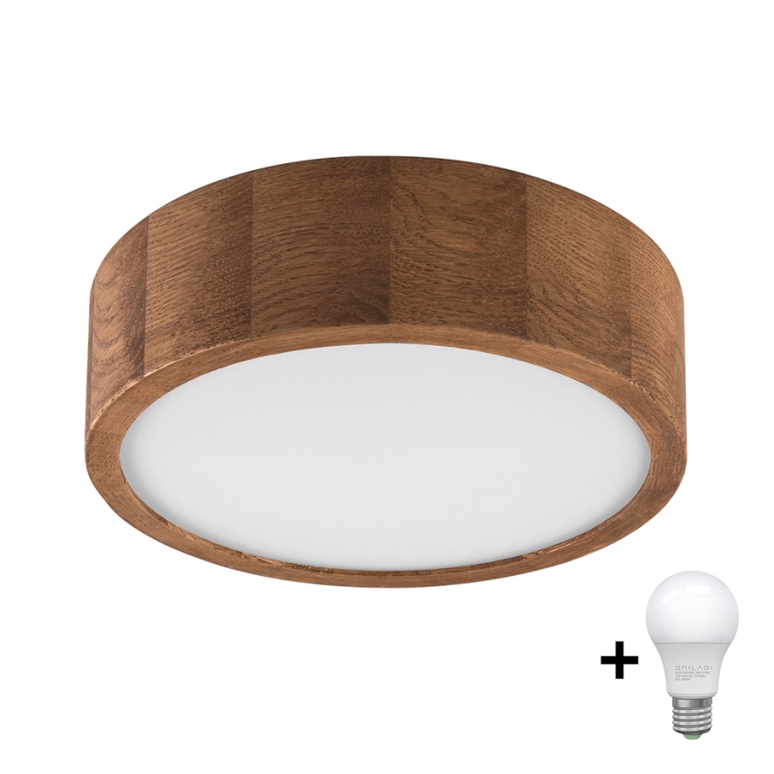 Brilagi - Luminária de Teto LED CARVALHO 1xE27/60W/230V carvalho cereja diâmetro 27 cm