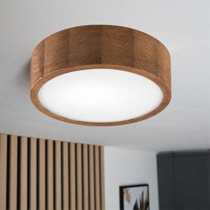 Brilagi - Luminária de Teto LED CARVALHO 1xE27/60W/230V carvalho cereja diâmetro 27 cm