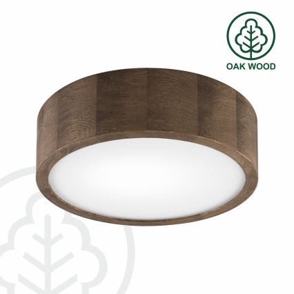 Brilagi - Luminária de Teto LED CARVALHO 1xE27/60W/230V carvalho nogueira diâmetro 27 cm