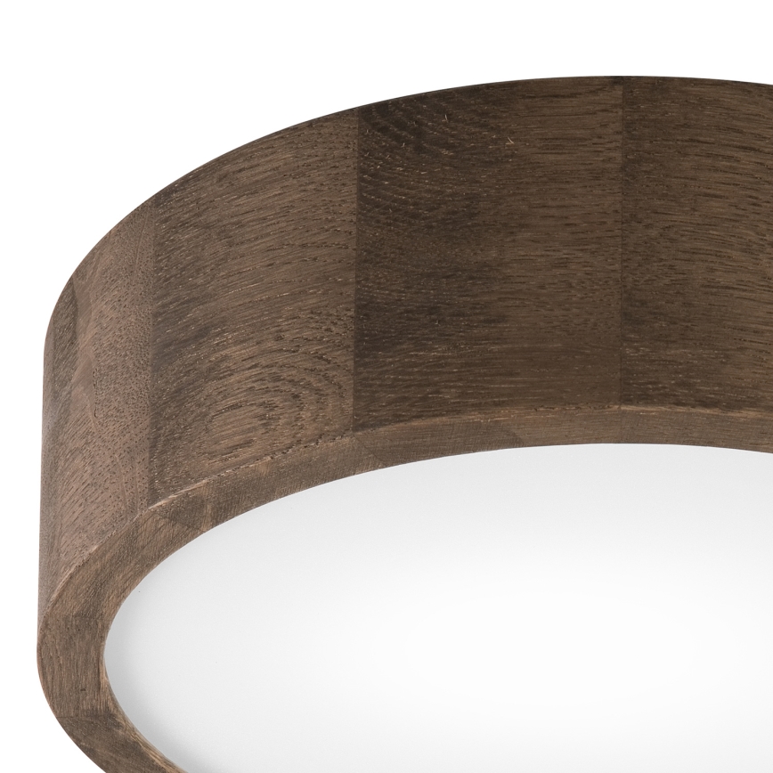 Brilagi - Luminária de Teto LED CARVALHO 1xE27/60W/230V carvalho nogueira diâmetro 27 cm