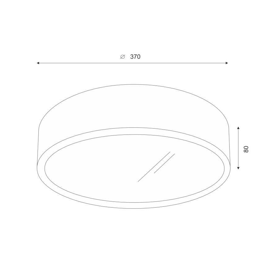 Brilagi - Plafon LED CARVALHO 2xE27/60W/230V carvalho cerejeira diâmetro 37 cm