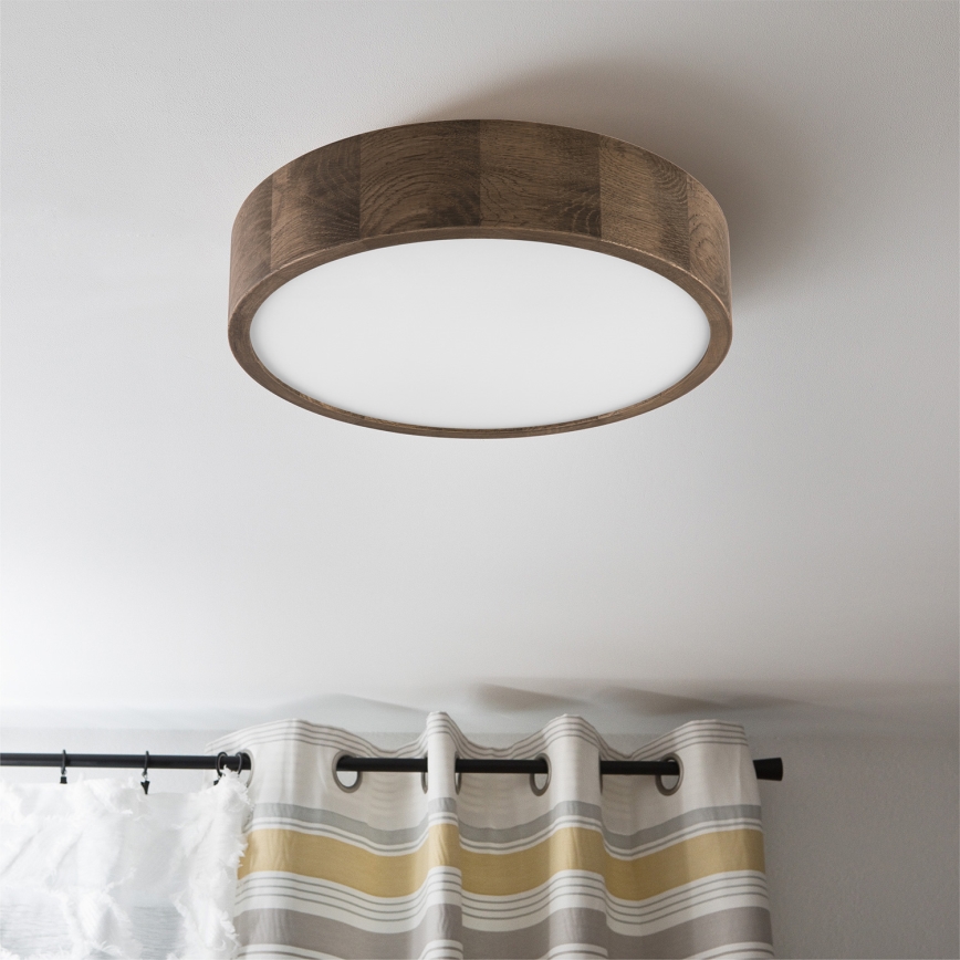 Brilagi - Plafon LED CARVALHO 2xE27/60W/230V carvalho nogueira diâmetro 37 cm