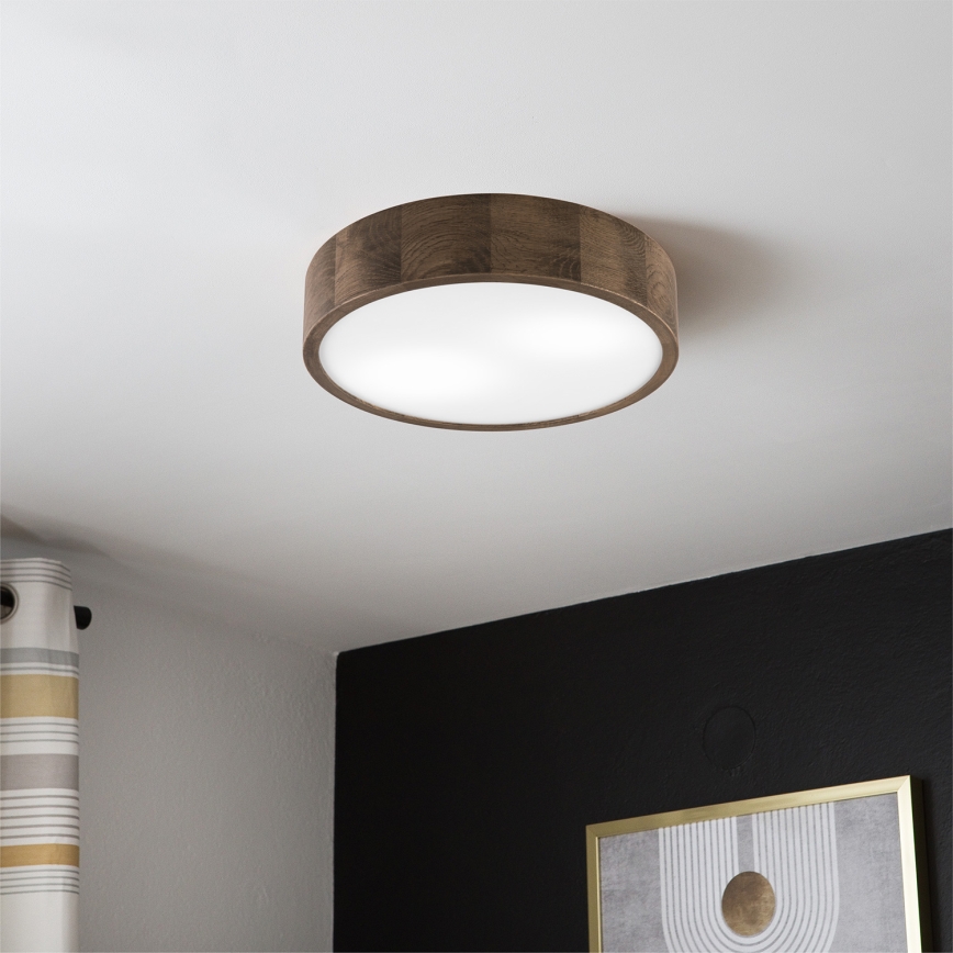 Brilagi - Plafon LED CARVALHO 2xE27/60W/230V carvalho nogueira diâmetro 37 cm