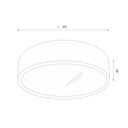 Brilagi - Plafon LED CARVALHO 2xE27/60W/230V carvalho nogueira diâmetro 37 cm