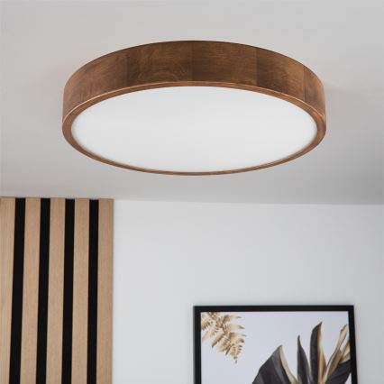 Brilagi - Luminária de Teto LED CARVALHO 3xE27/60W/230V carvalho cereja diâmetro 47 cm