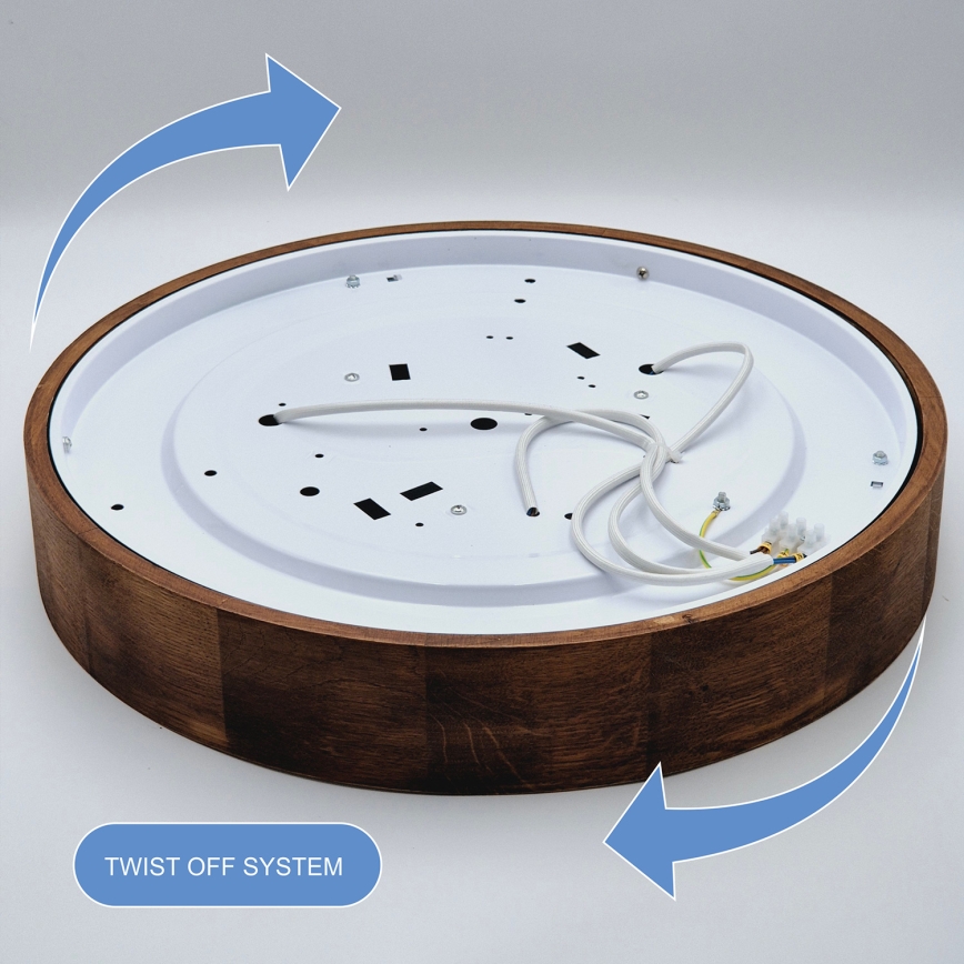 Brilagi - Luminária de Teto LED CARVALHO 3xE27/60W/230V carvalho cereja diâmetro 47 cm