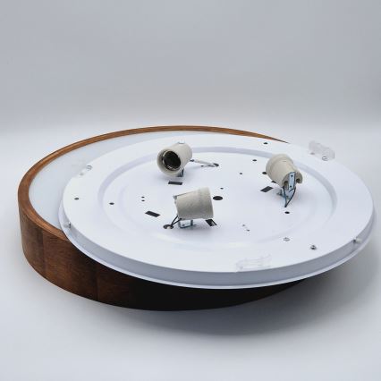 Brilagi - Luminária de Teto LED CARVALHO 3xE27/60W/230V carvalho cereja diâmetro 47 cm