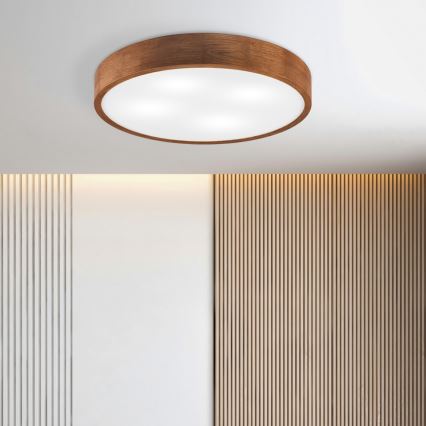 Brilagi - Luminária de teto LED CARVALHO 4xE27/60W/230V, acabamento carvalho/cerejeira, Ø 57,5 cm