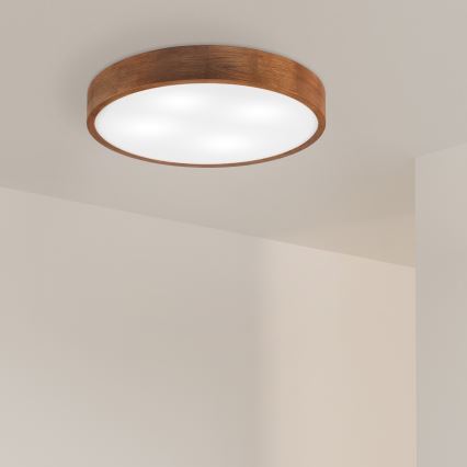 Brilagi - Luminária de teto LED CARVALHO 4xE27/60W/230V, acabamento carvalho/cerejeira, Ø 57,5 cm