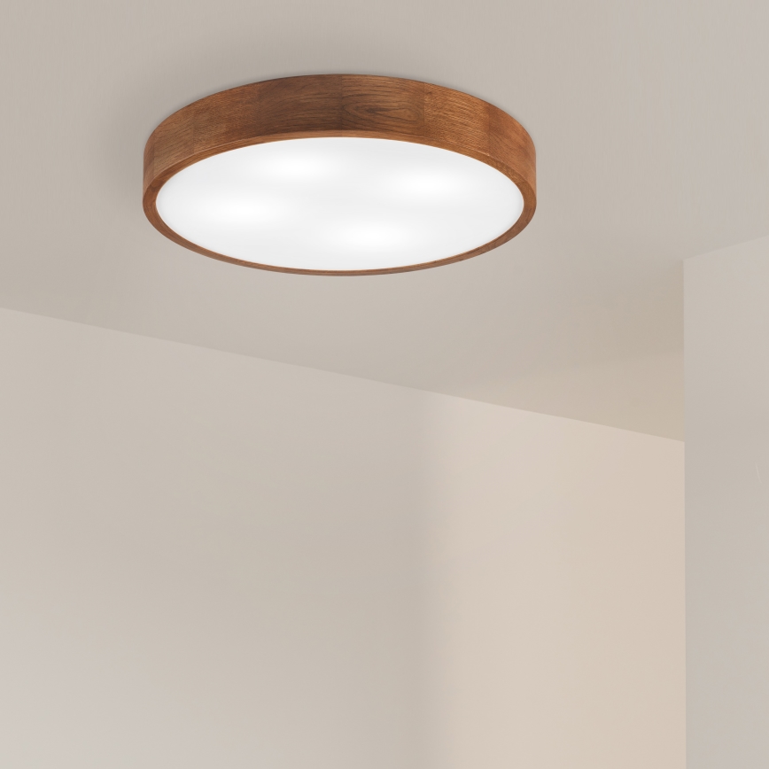 Brilagi - Luminária de teto LED CARVALHO 4xE27/60W/230V, acabamento carvalho/cerejeira, Ø 57,5 cm