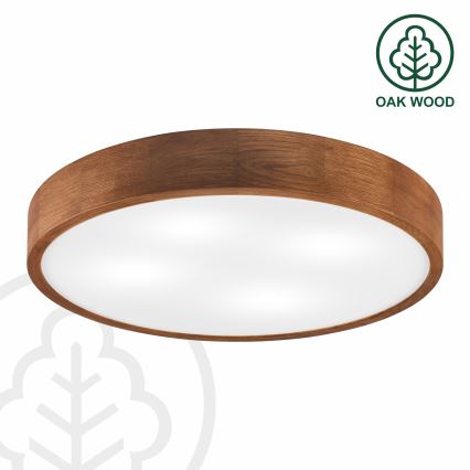 Brilagi - Luminária de teto LED CARVALHO 4xE27/60W/230V, acabamento carvalho/cerejeira, Ø 57,5 cm
