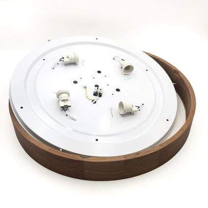 Brilagi - Luminária de teto LED CARVALHO 4xE27/60W/230V, acabamento carvalho/cerejeira, Ø 57,5 cm