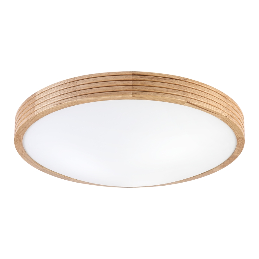 Brilagi - Candeeiro de tecto LED CARVALHO MODERN SLIM 3xE27/60W/230V, diâmetro 47,5 cm, acabamento carvalho