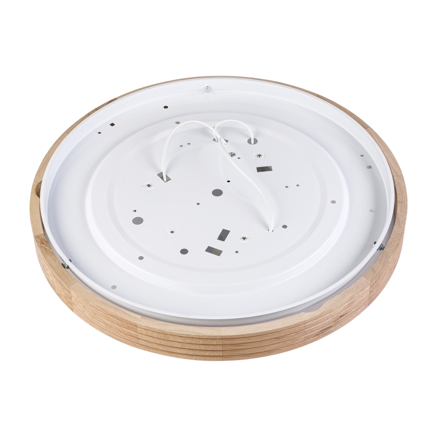 Brilagi - Candeeiro de tecto LED CARVALHO MODERN SLIM 3xE27/60W/230V, diâmetro 47,5 cm, acabamento carvalho