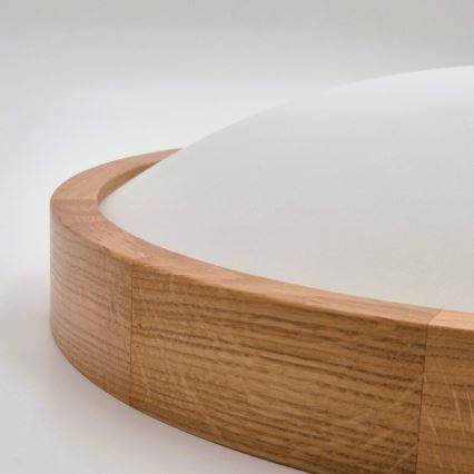 Brilagi - Luminária de Teto LED CARVALHO SLIM 1xE27/60W/230V carvalho diâmetro 27 cm