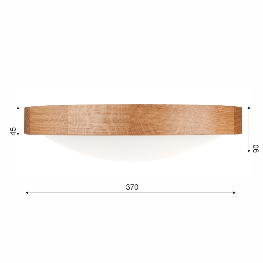 Brilagi - Luminária de teto LED CARVALHO SLIM 2xE27/15W/230V acabamento carvalho diâm. 37 cm