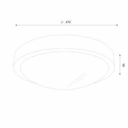 Brilagi - Luminária de Teto LED CARVALHO SLIM 3xE27/60W/230V carvalho cereja Ø 47 cm
