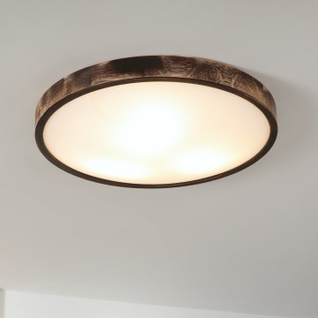 Brilagi - Luminária de teto LED CARVALHO SLIM SMOKEY LED/36W/230V, carvalho, diâmetro 47,5 cm